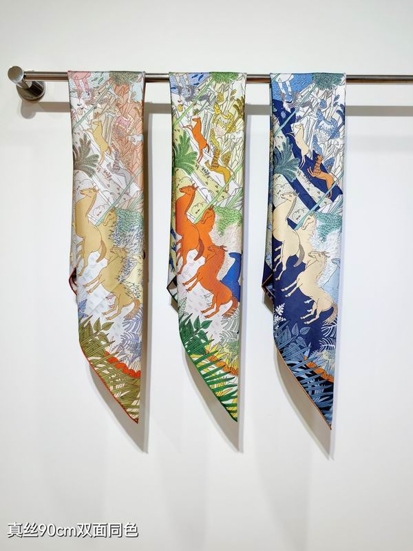 Hermes silk Scarf 90X90cm E041724